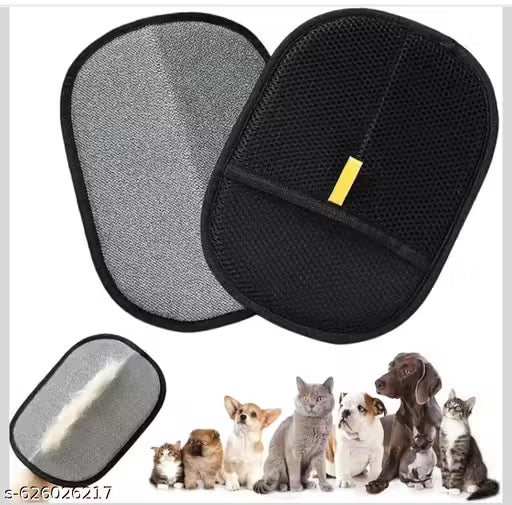 Pet Hair Remover, Electrostatic Pet Hair Removal Gloves Pad, Reusablle Catt & Dog Hair Remover for Couch, Furniture, Carpet, Clothes, Car Seat, Upgraded Animal Fur Removal Tool, pet Grooming Gloves (Pack of 1piece)